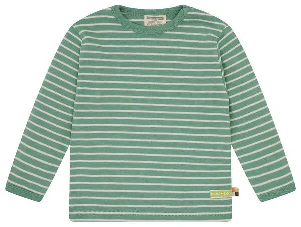 loud + proud loud + proud Babys & Kinder Shirt Streifen, GOTS-zertifiziert, Bamboo(grün), – Produktbild 1 von 2