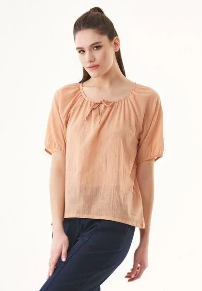 ORGANICATION ORGANICATION Bluse aus Bio-Baumwoll-Voile, Natur(indian tan), – Produktbild 3 von 4