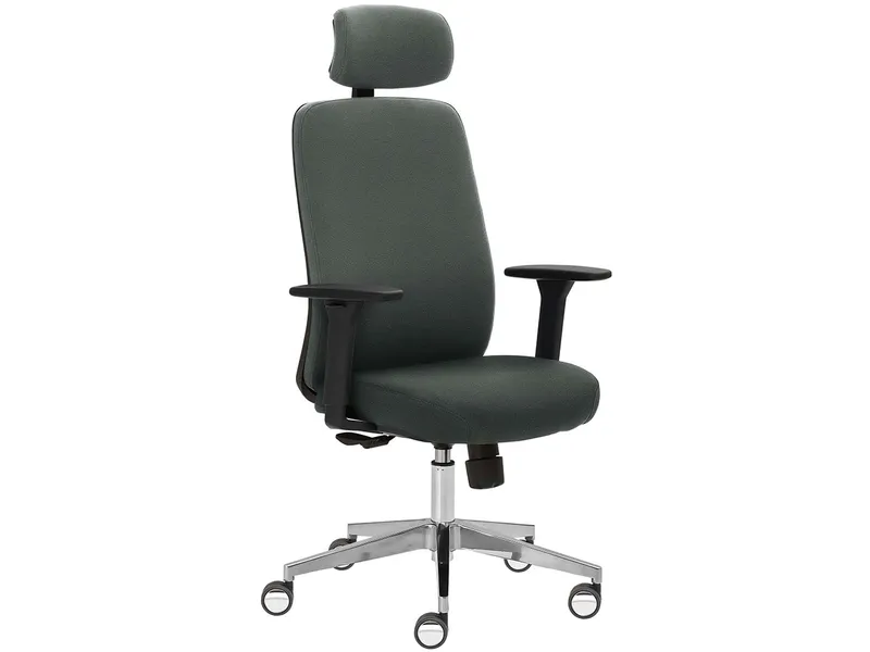 Bürodrehstuhl "2229" mit Armlehnen, Grau, – Produktbild 1 von 1