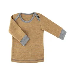 Pure pure by Bauer Pure pure by Bauer Langarm-Shirt in grau-bernstein aus Wolle/Seide von pure-pure by Bauer – Produktbild 1 von 1