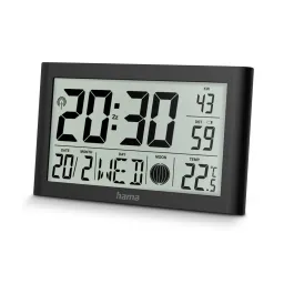 Hama Hama Digitale Wanduhr "Martinique", Funkuhr mit Thermometer – Produktbild 1 von 1