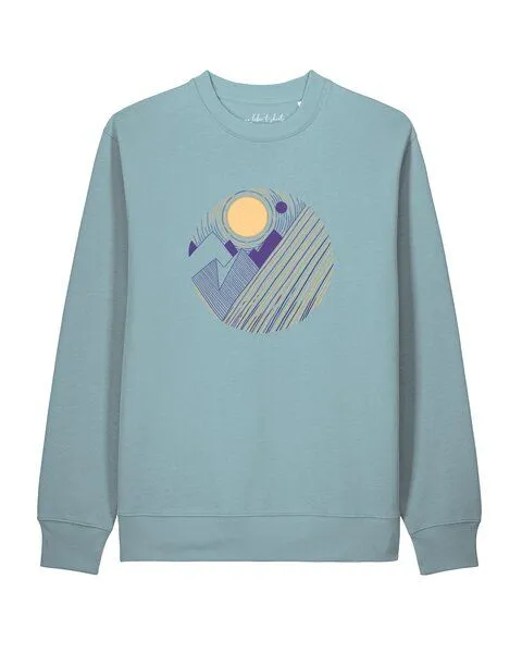 watapparel watapparel Sweatshirt Unisex Geometric Landscape 3, Pebble blue, – Produktbild 1 von 2
