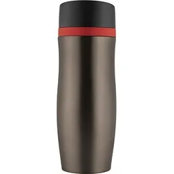 Metmaxx® Metmaxx®Thermobecher CremaExtensaProtect titan/Ring, Braun / rot, – Produktbild 1 von 1