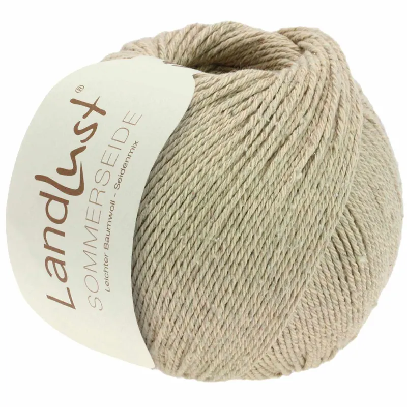 Lana Grossa Lana Grossa Landlust Sommerseide uni Beige, Beige, – Produktbild 1 von 1