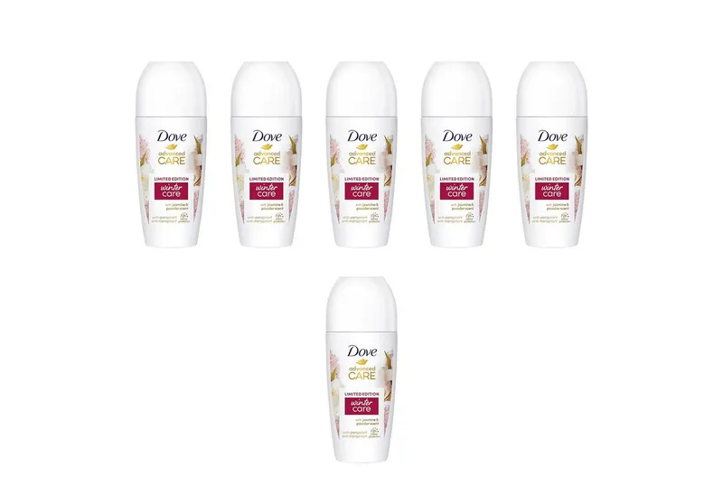 DOVE / UNILEVER Deo-Roller 6x 50ml Dove Advanced Care Anti Transpirant Deo Roll-On Winter Care, 1-tlg., Limited Edition I Roll-On Deodorant mit Skin Hydration Technology – Produktbild 1 von 4