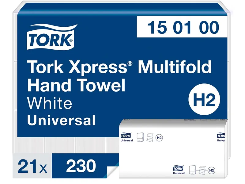 Tork Tork Xpress Multifold-Papierhandtücher "Universal H2" 21 x 230 Blatt, weiß – Produktbild 1 von 1