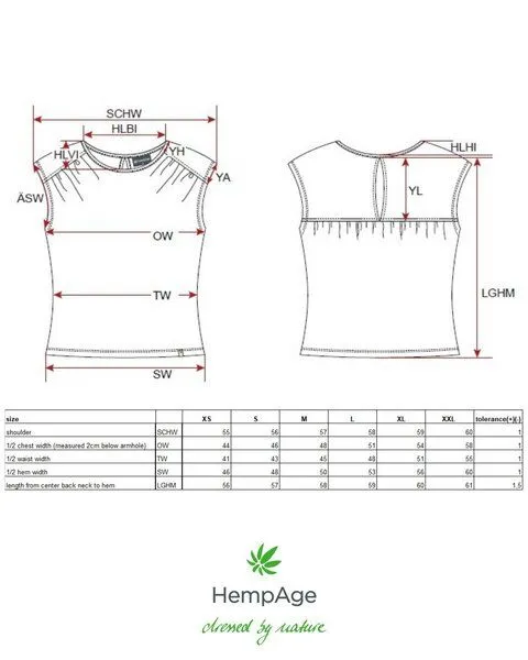 HempAge HempAge Damen T-Shirt mit rückseitigem Cut Out Hanf/Biobaumwolle, Distel(beige), – Produktbild 3 von 4