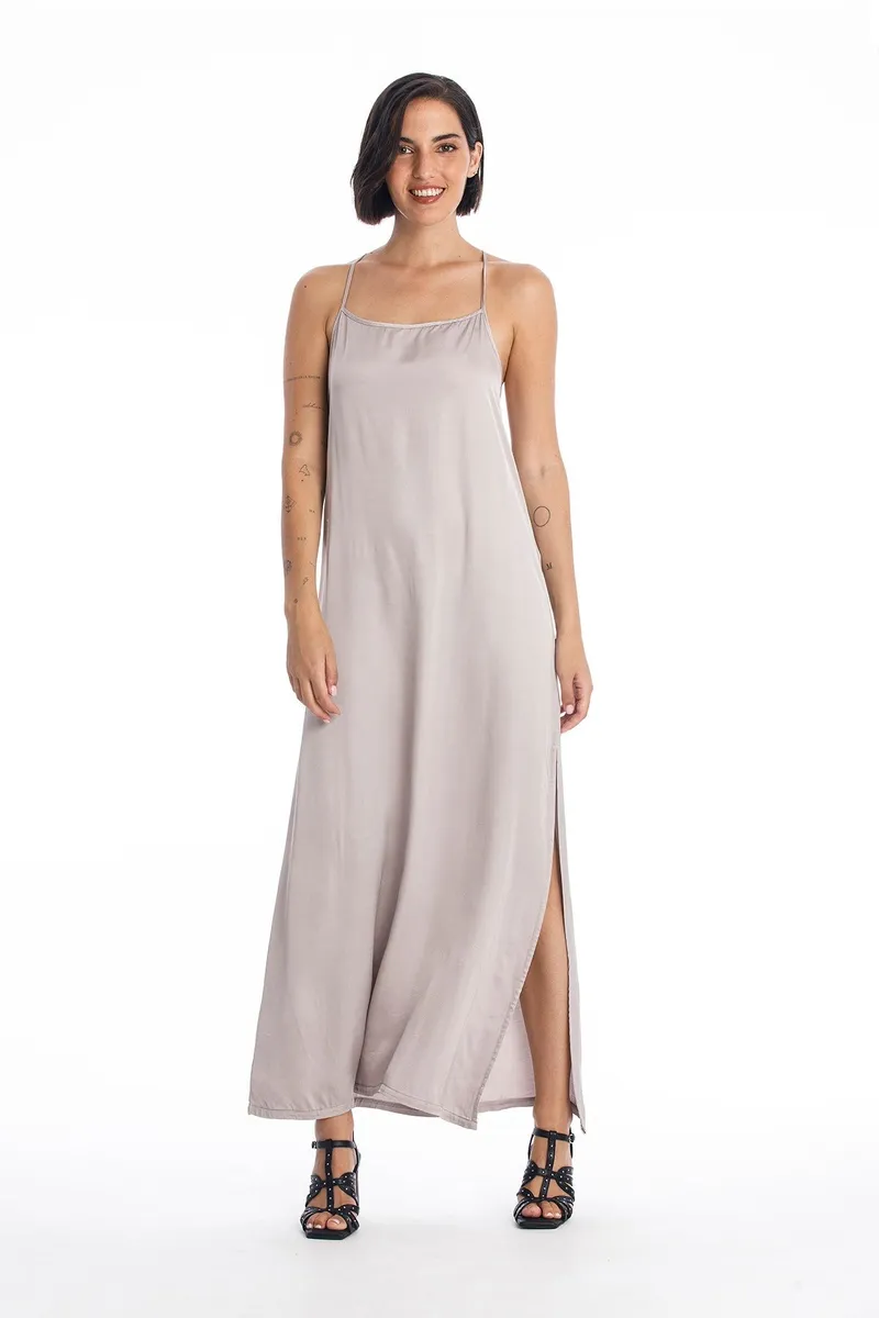 RAVENS VIEW IBIZA RAVENS VIEW IBIZA Damen vegan Kleid Sophia Stone Grau, Grau, – Produktbild 2 von 2