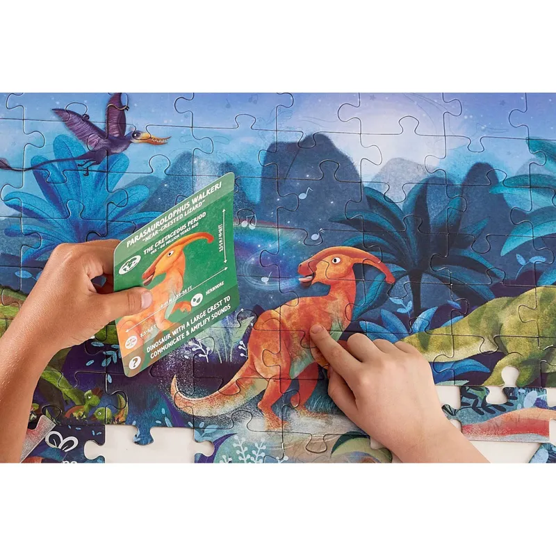 Hape Hape Puzzle Dinosaurier 200 Teile, Mehrfarbig, – Produktbild 3 von 3
