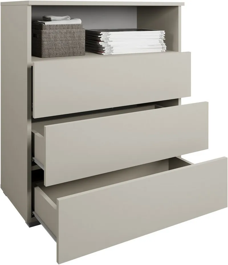 OTTO home Kommode Paris, mit 3 Schubkästen (Breite 70 cm), Beige, – Produktbild 4 von 5
