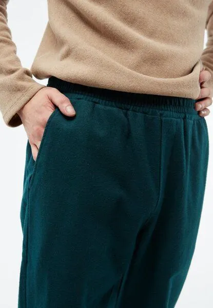 Givn Berlin Givn Berlin Flanellhose GBERIC aus Bio-Baumwolle mit Gummibund, Dark teal, – Produktbild 4 von 4