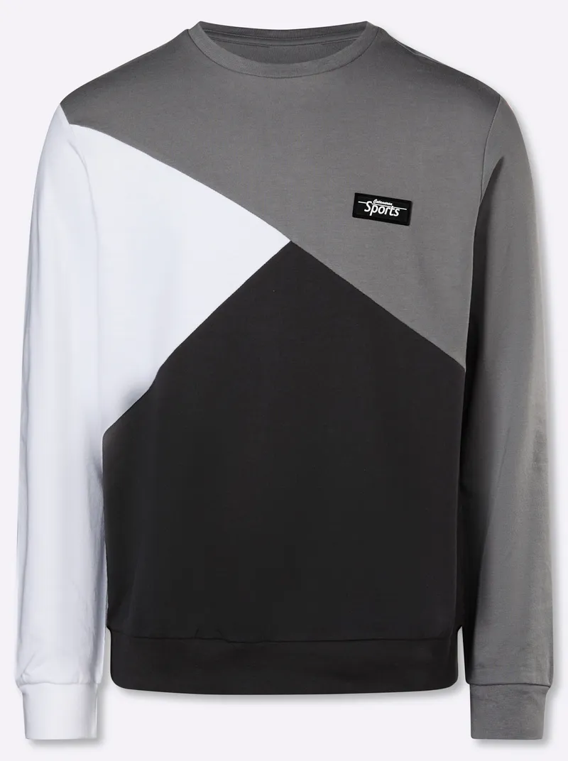 Catamaran Sports Sweatshirt grau-schwarz, Grau-schwarz, – Produktbild 1 von 2