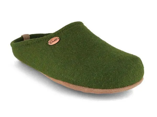 WoolFit WoolFit Barefoot Barfuß-Hausschuhe unisex Filz-Pantoffeln mit viel Zehenfreiheit, nachhaltig aus 100% Wolle, Grün, – Produktbild 1 von 5