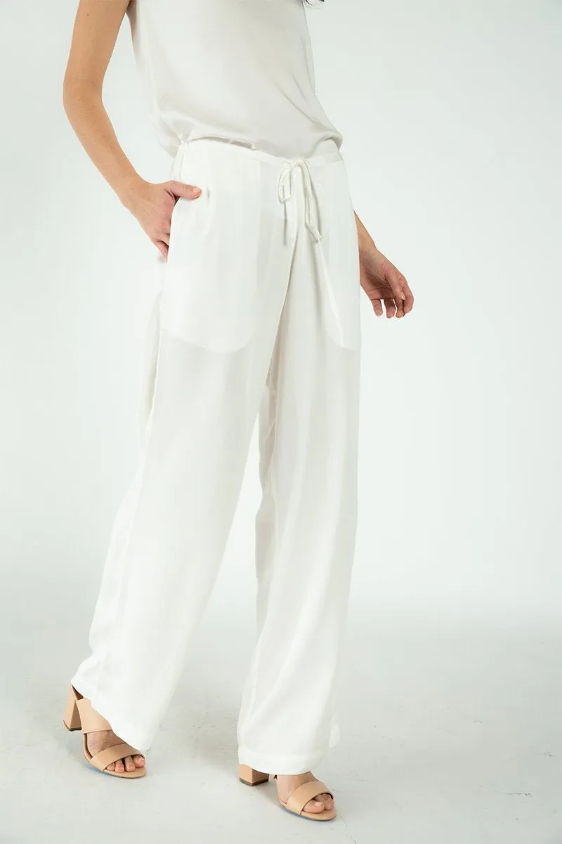 Neu Nomads Neu Nomads Damen vegan Hose Palazzo Weites Bein Weiß, Weiß, – Produktbild 1 von 2