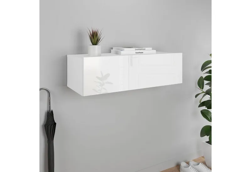 OTTO home Mehrzweckschrank Paris Kleine Garderobe Wandschrank 70 cm breit, 1 Klappe, Weiß, – Produktbild 1 von 5