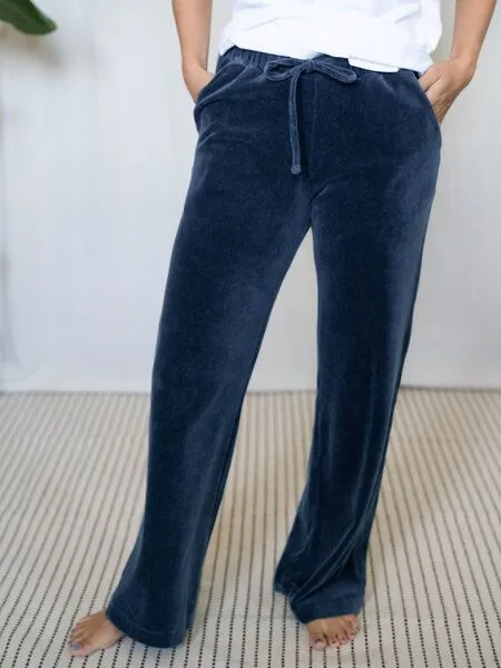 FUXBAU FUXBAU Frauen Samt Hose, Navy, – Produktbild 2 von 4