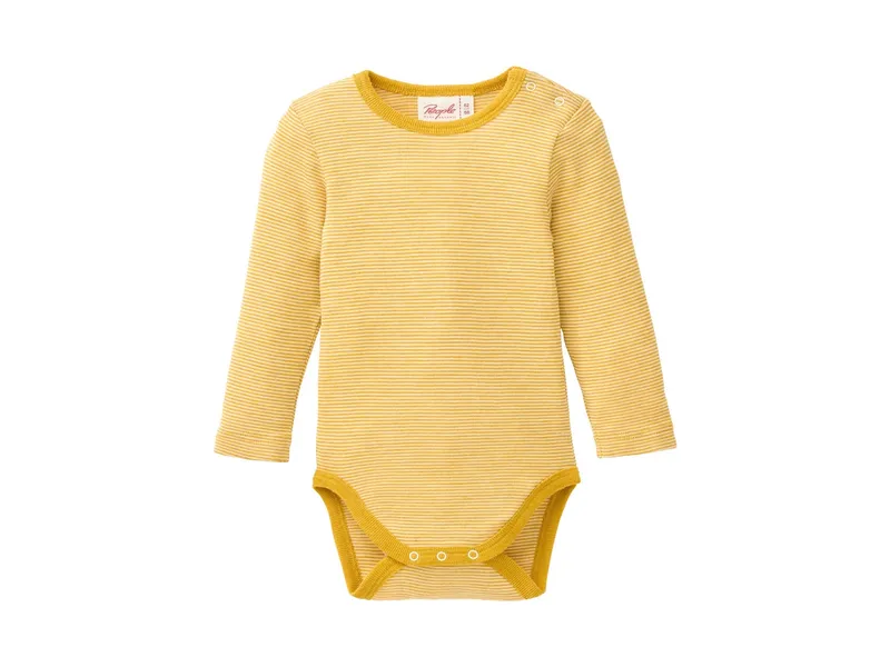 People Wear Organic People Wear Organic Body WS senfgelb geringelt 74/80, Gelb, – Produktbild 1 von 1