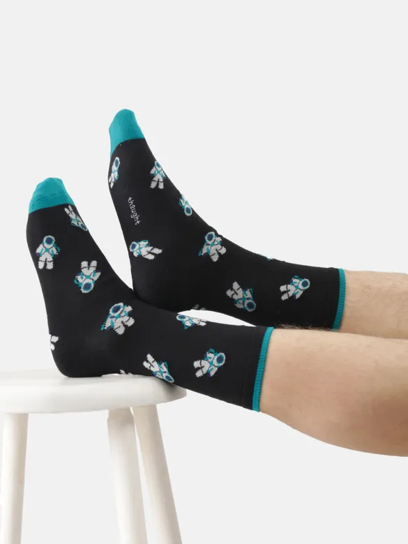 Thought Socken Modell: Floating Astronaut, Black marl, – Produktbild 1 von 2