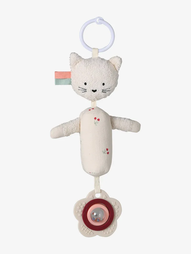 Vertbaudet Baby Activity-Katze zum Aufhängen CHERRY, Rot, – Produktbild 2 von 4