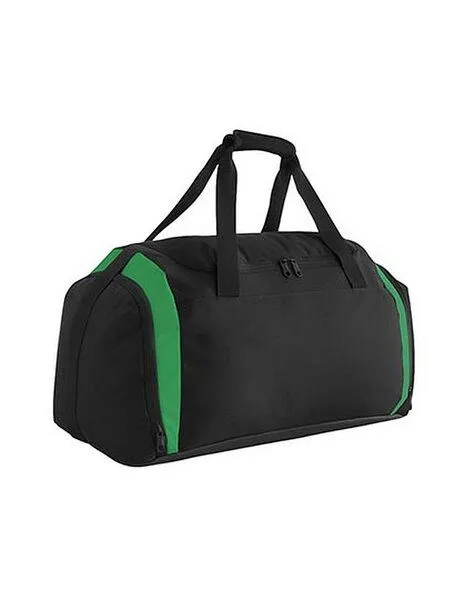BagBase BagBase Sporttasche Reisetasche Weekender Teamwear Schuhfach Recyceltes Polyester, Schwarz/grün, – Produktbild 2 von 3