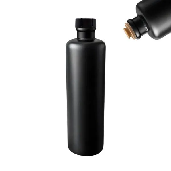 mikken mikken Ölflasche 500 ml aus Keramik – matt schwarz mit Ausgießer & Kappe – Produktbild 2 von 8