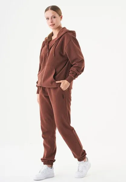 ORGANICATION ORGANICATION ESSENTIALS-JUNDA-Unisex Soft Touch Sweatjacke aus Bio-Baumwolle, Coffee brown, – Produktbild 2 von 4