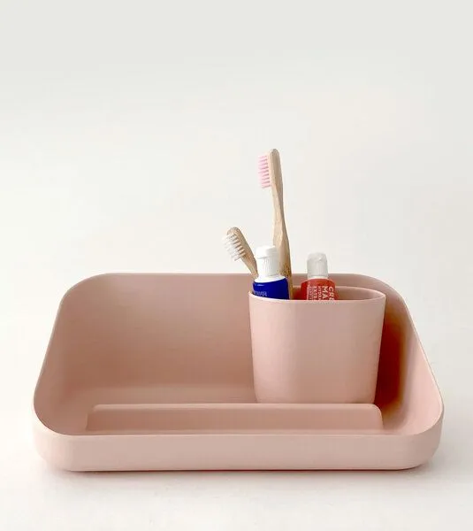 BIOBU BIOBU Tisch Organizer aus Bambusfasern, Blush (rosa), – Produktbild 3 von 4