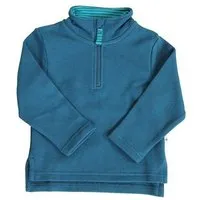 Leela Cotton Leela Cotton Troyer Piquestoff Bio-Baumwolle Langarmshirt Pullover, Donau-blau, – Produktbild 1 von 1