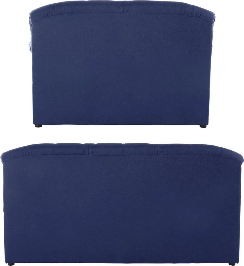 DOMO collection Polstergarnitur Bahia zeitlos & elegantes Sofa, bequem, (Set), 3-Sitzer & 2-Sitzer-Set, Blau, – Produktbild 5 von 5