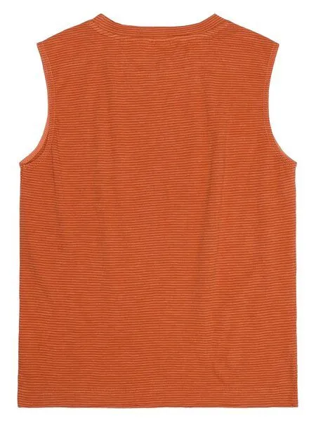 KnowledgeCotton Apparel KnowledgeCotton Apparel Gestreiftes Top Slub, Red stripe, – Produktbild 2 von 3