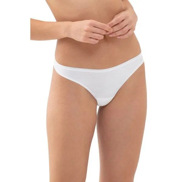 mey Mey Damen String Organic aus weicher Bio-Baumwolle, Weiss, – Produktbild 1 von 2