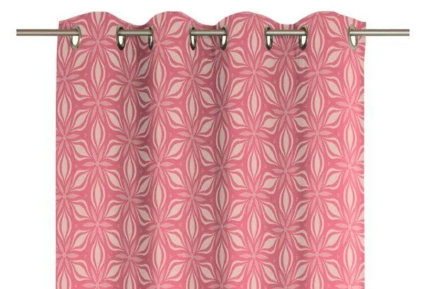 Nature by Adam Nature by Adam Vorhang aus 100% Bio-Baumwolle - Made in Germany - Retro Floret, Pink, – Produktbild 5 von 7