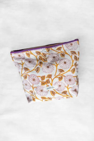 Jyoti - Fair Works Jyoti - Fair Works Baumwoll Kulturtasche Nahaana, Blumen, – Produktbild 1 von 1