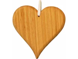 Dekoanhänger "Herz" aus Holz mit Aufhängungsfaden – Produktbild 1 von 1