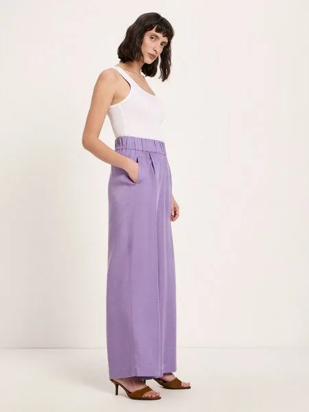 LANIUS LANIUS Hose mit weitem Bein aus TENCEL, Purple haze, – Produktbild 2 von 4