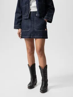 Nudie Jeans Nudie Jeans Elvy Jeansrock aus Bio-Baumwolle - Workwear Denim – Produktbild 1 von 1