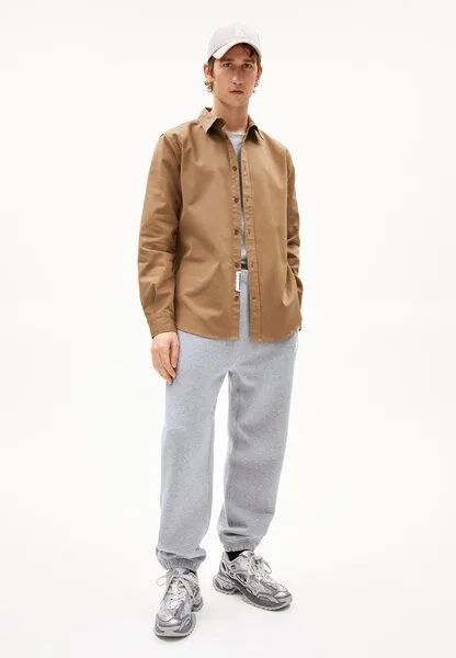 ARMEDANGELS ARMEDANGELS GIAALO OVERSHIRT Herren Hemd aus Bio-Baumwoll Mix, Light oak, – Produktbild 4 von 4