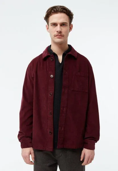 Givn Berlin Givn Berlin Overshirt GBCURT aus Bio-Baumwollcord, Burgundy, – Produktbild 2 von 4