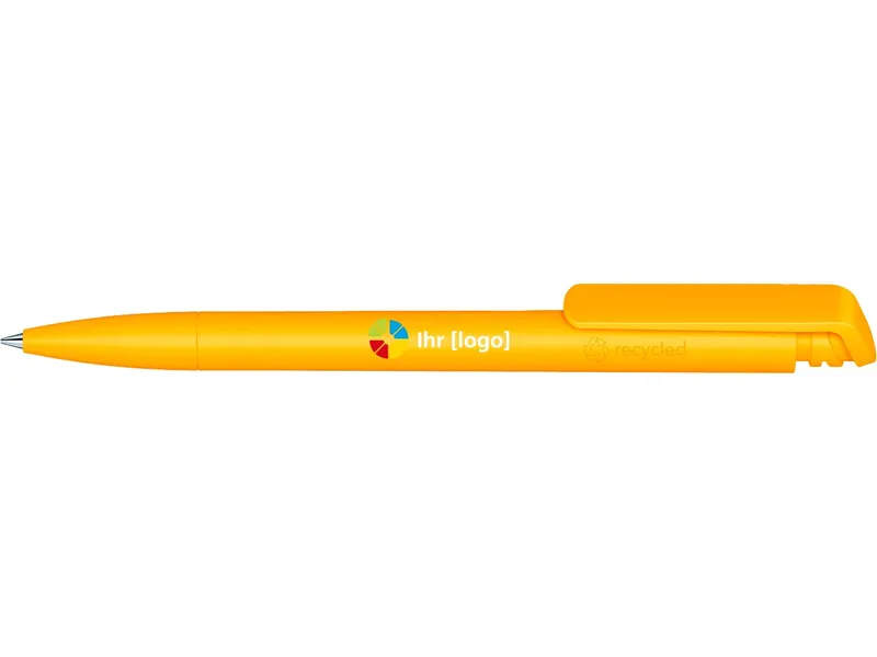 Senator Senator Kugelschreiber "Trento Matt Recycled" inkl. 4-farbigem Aufdruck, Gelb, – Produktbild 1 von 1