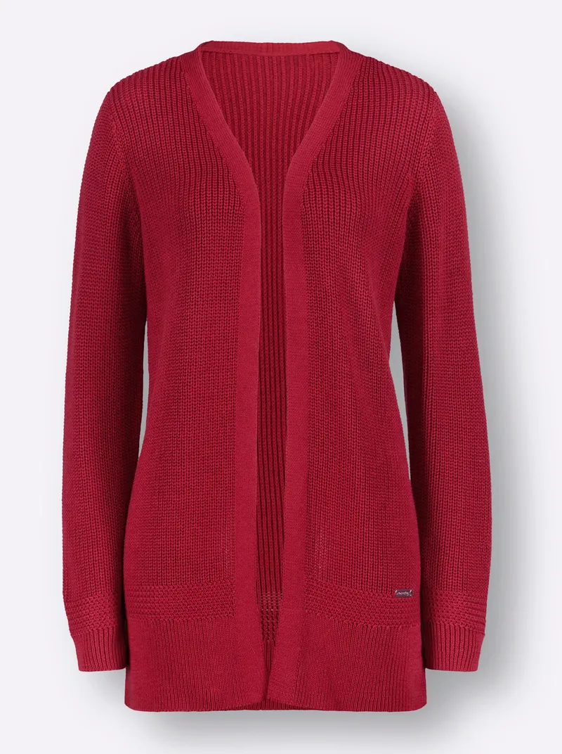 Witt Longstrickjacke, Rot, – Produktbild 1 von 2