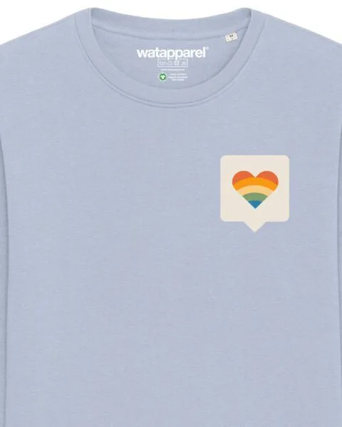 watapparel watapparel Sweatshirt Unisex Von Herzen, Serene blue, – Produktbild 3 von 3