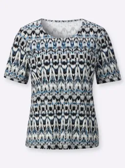 Witt Kurzarmshirt hellblau-marine-bedruckt – Produktbild 1 von 1