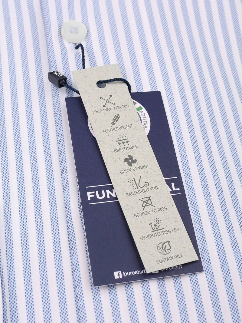 Pure Pure Shirt Stripe Blau - Größe 41 (L), Hellblau, – Produktbild 3 von 3