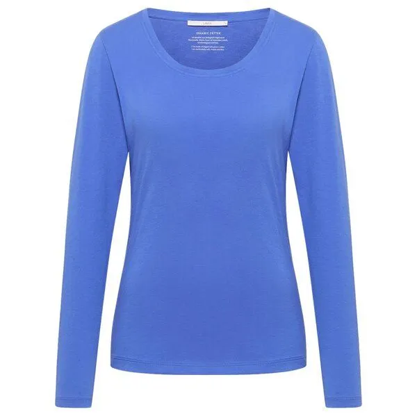 LANIUS LANIUS Basic-Langarmshirt, Lavender blue, – Produktbild 1 von 4