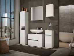 welltime Stauraumschrank MISTER, Bad-Schrank, Breite 34 cm, 1 Tür, 1 Schublade, 2 Fächer Hochglanz lackiert, Soft-Close Funktion, Made in Italy – Produktbild 1 von 1