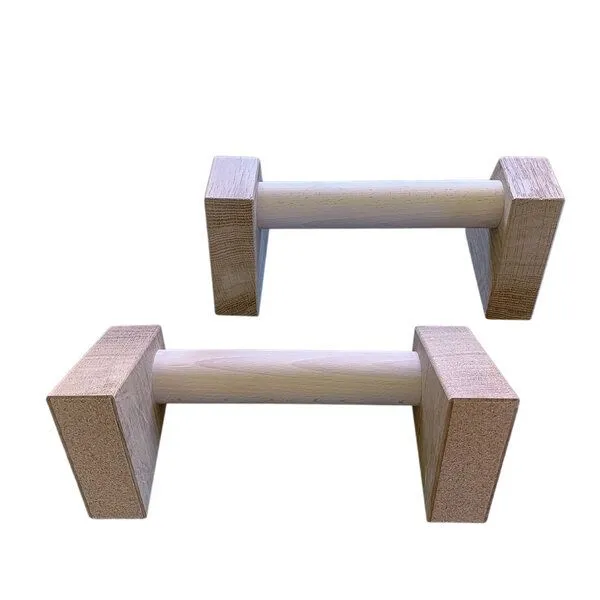 treeletic® treeletic® Parallettes / Minibarren / Push Up Bars / Handgefertigte Liegestützgriffe aus Holz – Produktbild 2 von 4