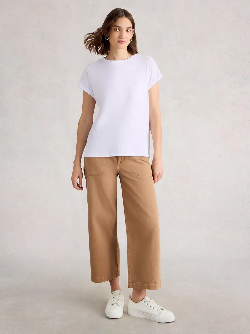 White Stuff T-Shirt Gina - 46, Reines weiß, – Produktbild 2 von 4