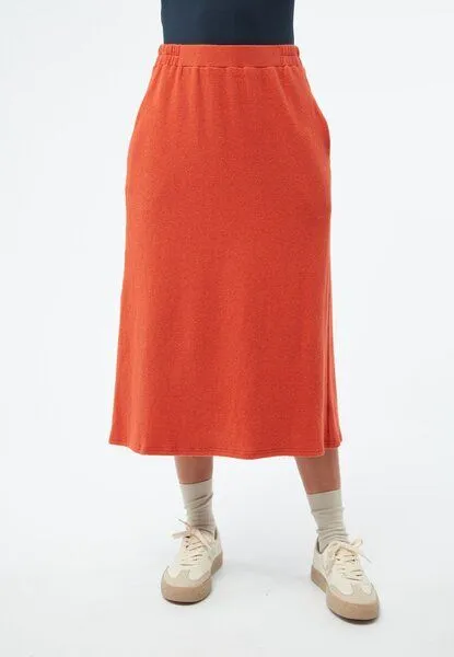 Givn Berlin Givn Berlin Midi Rock GBVELMINA aus recycelter Baumwolle, Dark orange, – Produktbild 1 von 4