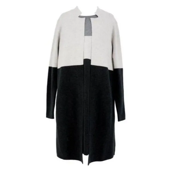 Kokon Zwo Kokon Zwo Lange Strickjacke 95% Baumwolle (kbA), 5% Kaschmir (kbT), Grau, – Produktbild 2 von 4