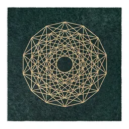 Veskor Cassiopeia Veskor Cassiopeia PENTELLATED 6-SIMPLEX Heilige Geometrie Linoldruck | 40 × 40 cm | Bronze auf Smaragdgrün – Produktbild 1 von 1